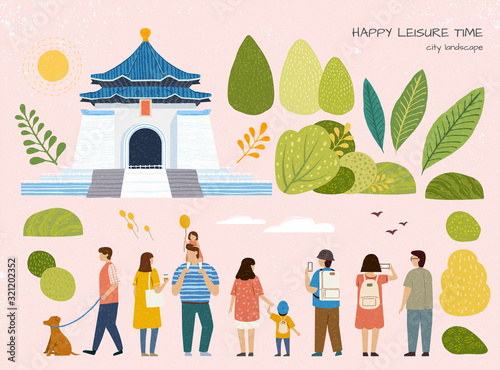 Chiang kai shek memorial hall set