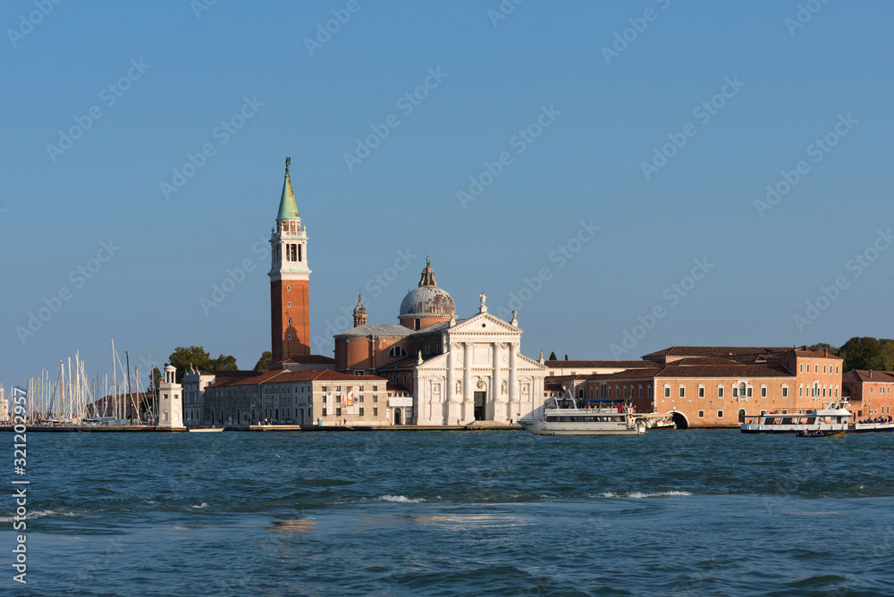 Picturesque panoramic view of San Giorgio Maggiore in Venice, Italy.