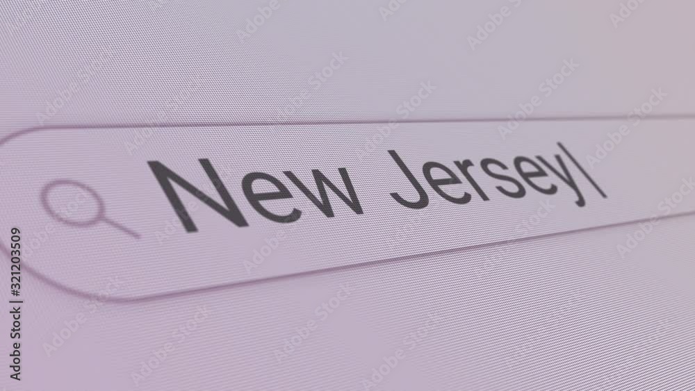 New Jersey Search Bar Close Up Single Line Typing Text Box Layout Web Database Browser Engine Concept New Jersey Search Bar Close Up Single Line Typing Text Box Layout Web Database Browser Engine Concept