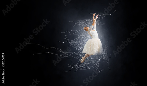 Ballerina and digital grid ...