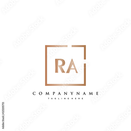 RA Initial Luxury logo vector.