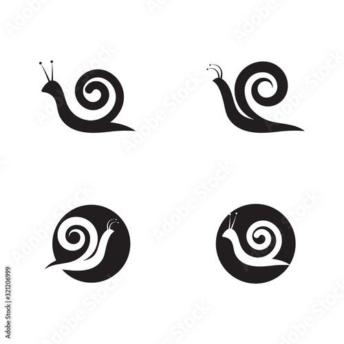 set of snail logo template vector icon illustration