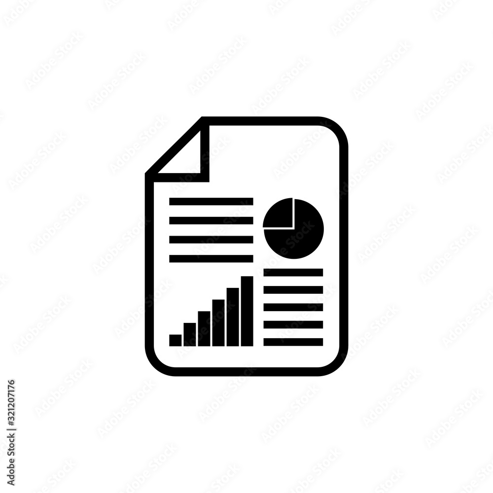 Business Report icon isolated on white background Business Report icon isolated on white background
