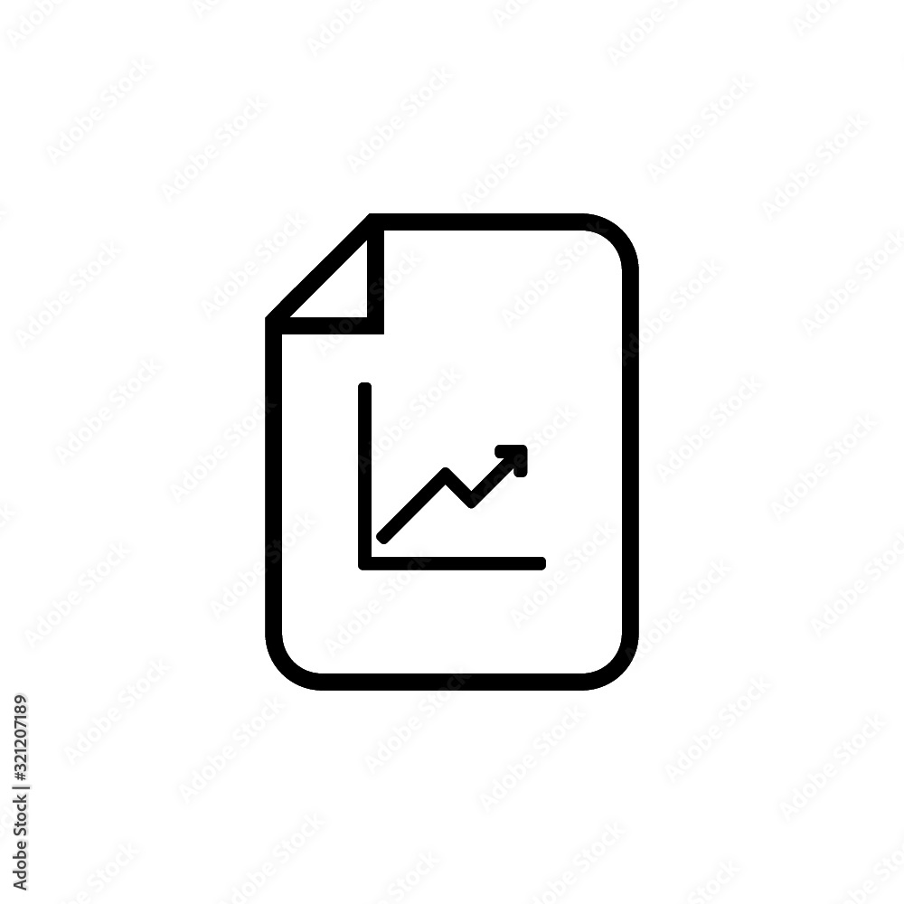 Business Report icon isolated on white background Business Report icon isolated on white background