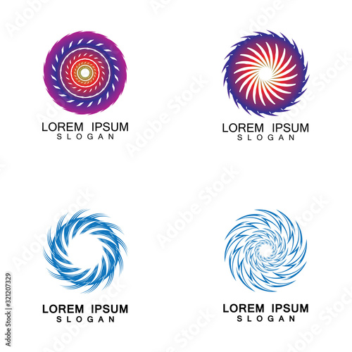 Tornado, vortex, hurricane logo design elements