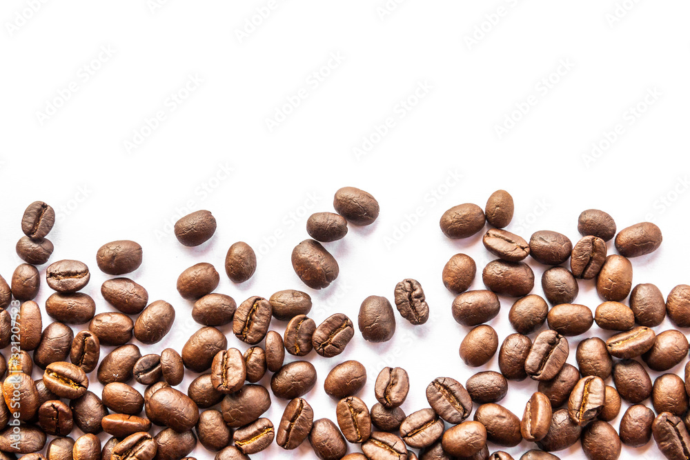 coffee beans on white background coffee beans on white background