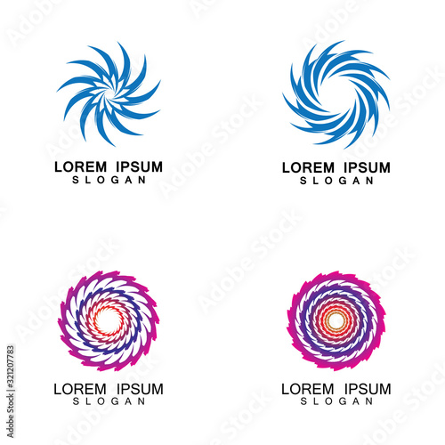 Tornado, vortex, hurricane logo design elements