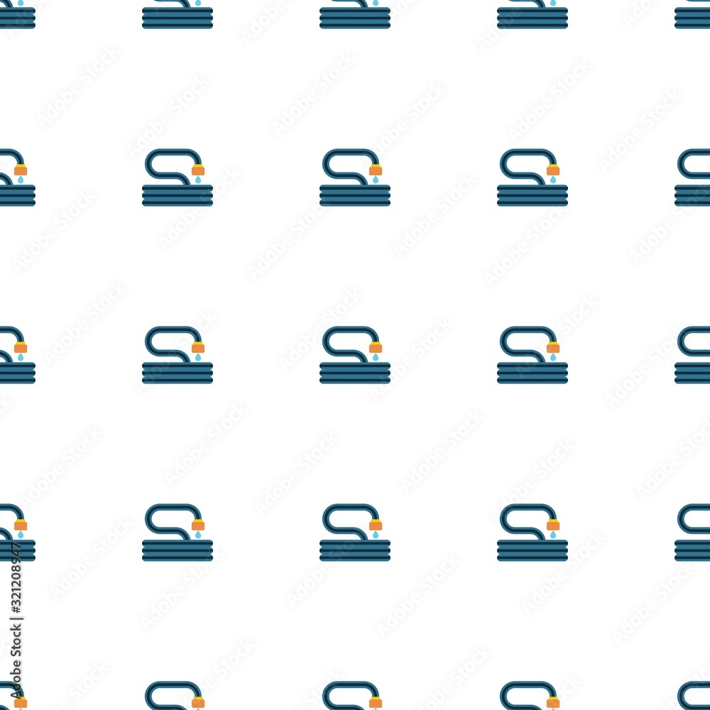 Garden hose icon pattern seamless isolated on white background. Editable flat Garden hose icon. Garden hose icon pattern for web and mobile.