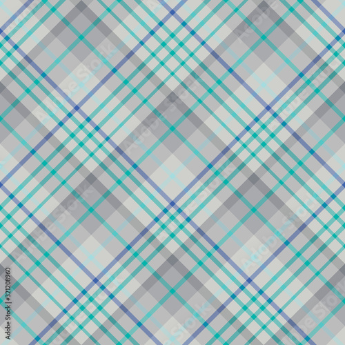 Seamless pattern in light grey and dark blue colors for plaid, fabric, textile, clothes, tablecloth and other things. Vector image. 2