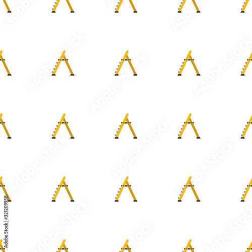 stepladder icon pattern seamless isolated on white background. Editable flat stepladder icon. stepladder icon pattern for web and mobile.