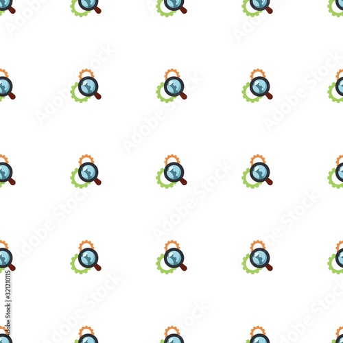 Search optimization icon pattern seamless isolated on white background. Editable flat Search optimization icon. Search optimization icon pattern for web and mobile.