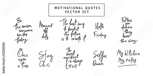 Hand Lettering Inspirational Vector Quote