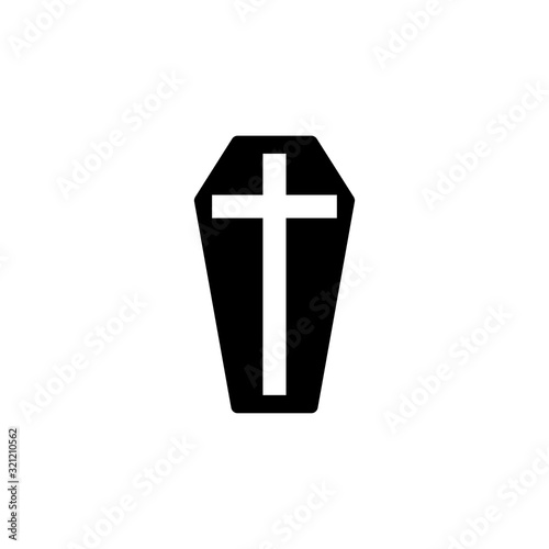 coffin icon design vector logo template EPS 10