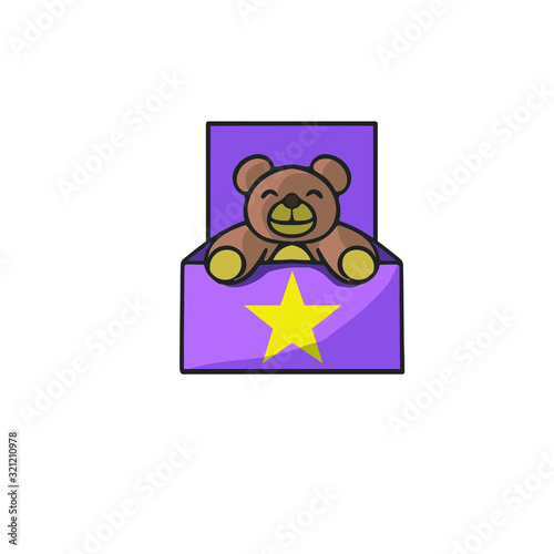 Un pequeño oso en una caja sorpresa © Isra
