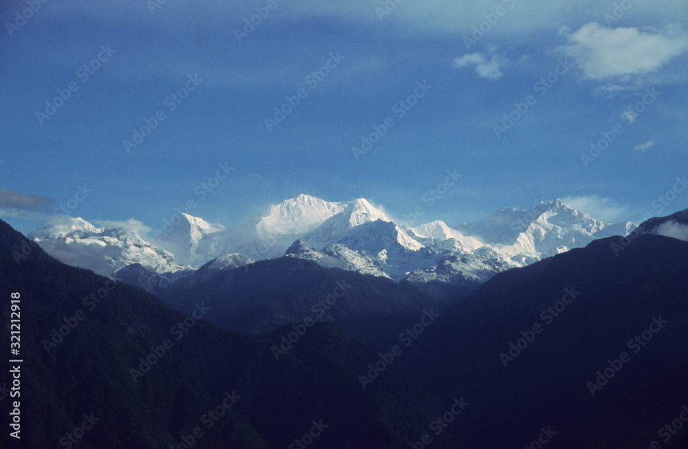 Mt. Kanchenjunga among other peaks shot from Pelling, Sikkim, India. Mt. Kanchenjunga among other peaks shot from Pelling, Sikkim, India.