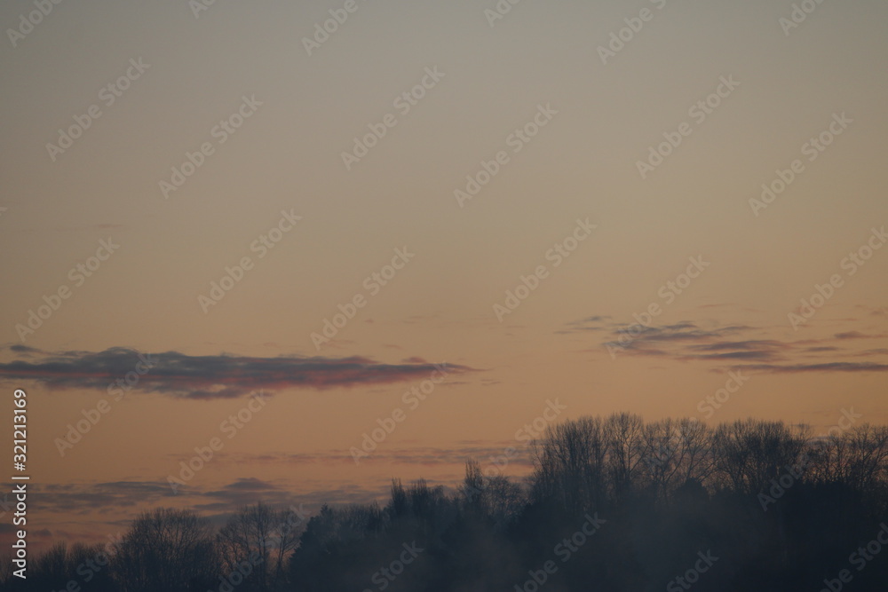 Fototapeta premium sunset over lake