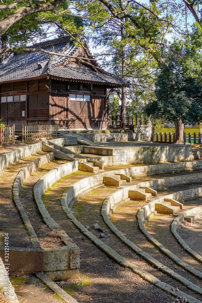 Fototapeta premium 世田谷八幡宮、相撲の土俵