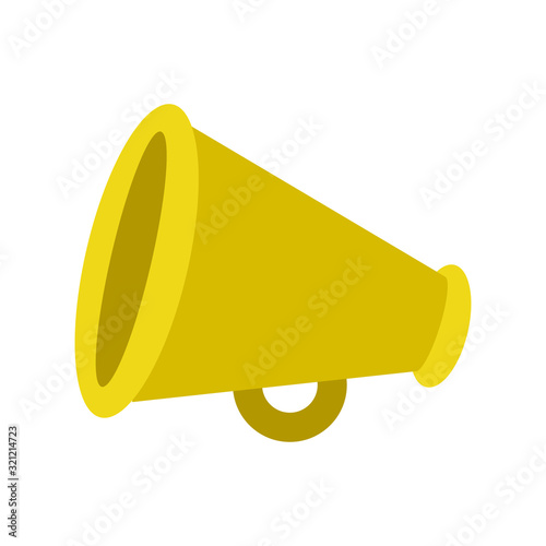 Megaphone golden emoji vector