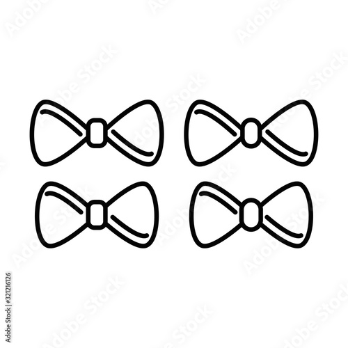 tie and bow tie icon design vector logo template EPS 10