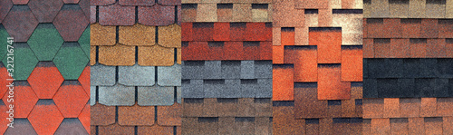 Modern color roofing material.Texture, background.