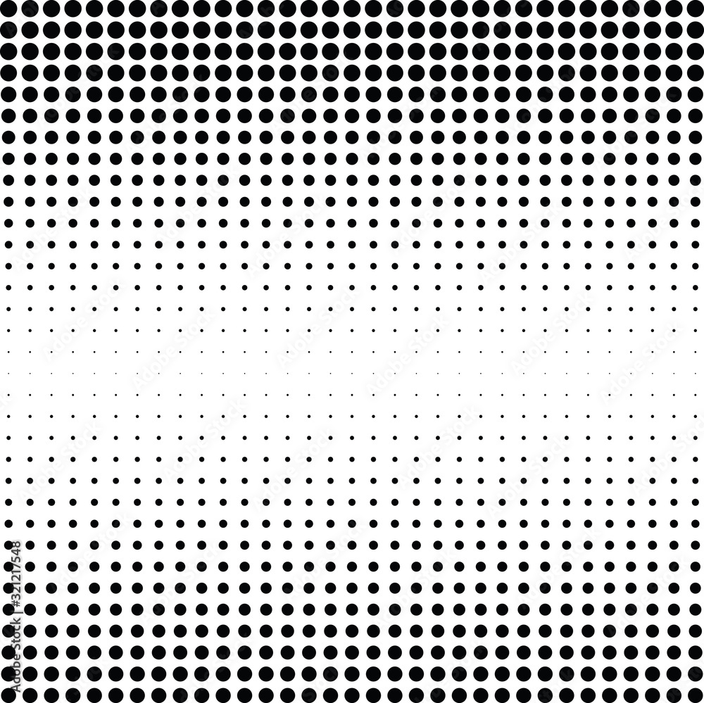 Abstract halftone dotted background. Monochrome pattern with dot and circles.  Vector modern futuristic texture for posters, sites, business cards, cover postcards, interior design, labels, stickers.