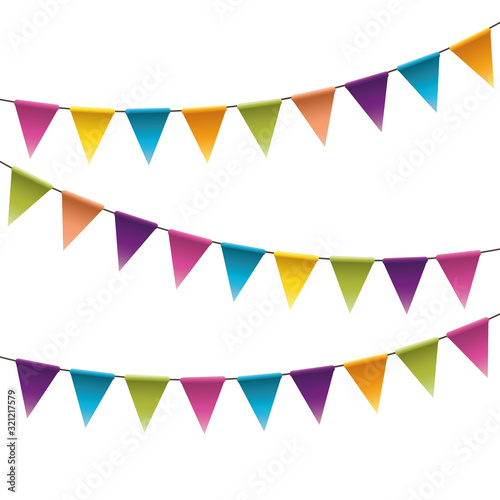 Buntings flags garlands