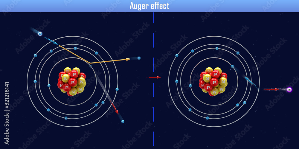 Fotografie The Auger effect (3d illustration)