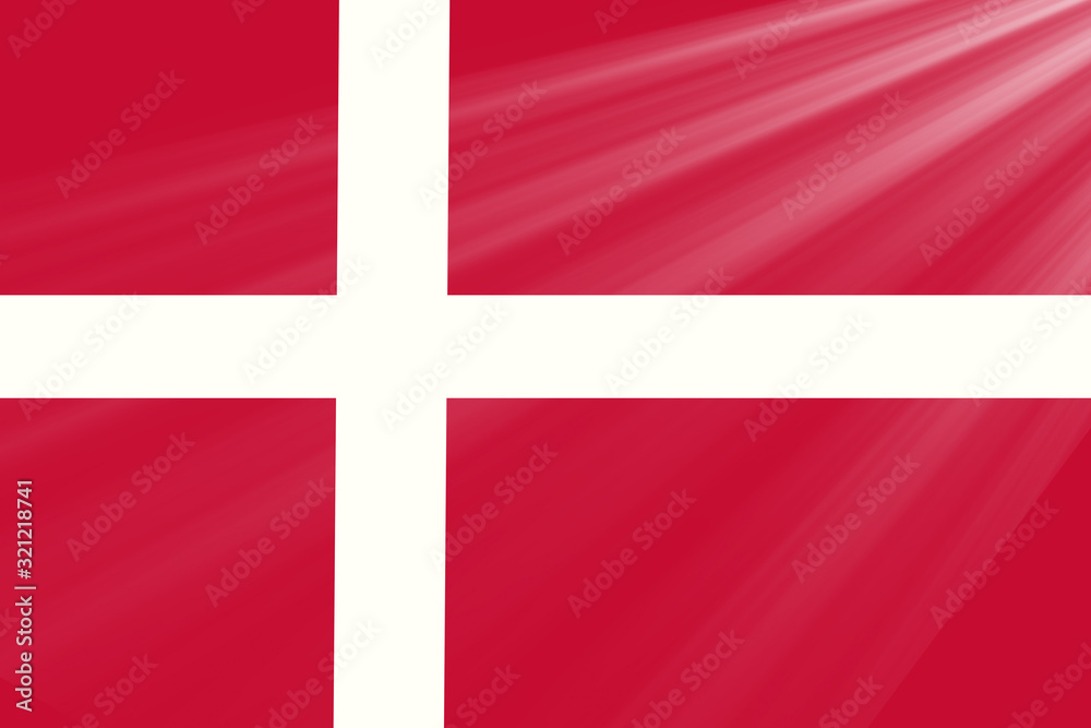 Obraz premium The national flag of Denmark