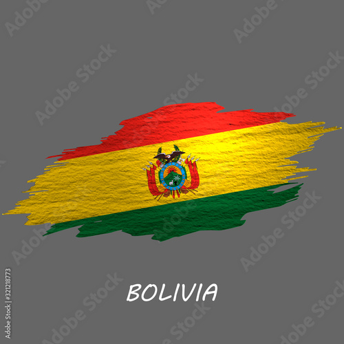 Grunge styled flag Bolivia