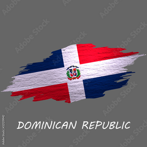 Grunge styled flag Dominican Republic