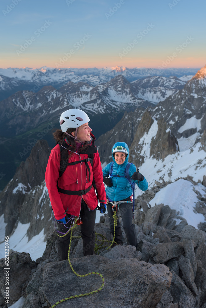 Women exploring the mountains