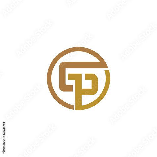 Initial letter gp or pg logo vector design templates