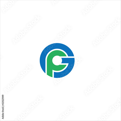 Initial letter gp or pg logo vector design templates