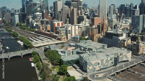 An aerial shot of Melbourne City, along CBD, Melbourne Australia