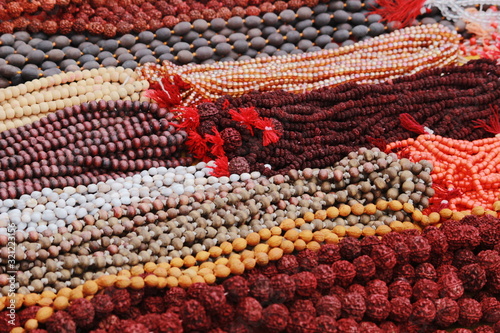 Rudraksha mala or prayer beads, India