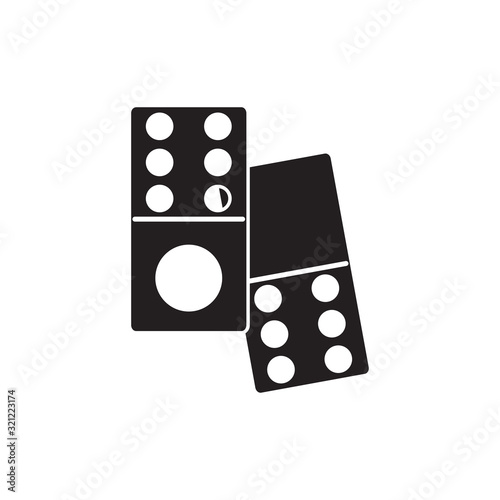 dominoes icon design vector logo template EPS 10