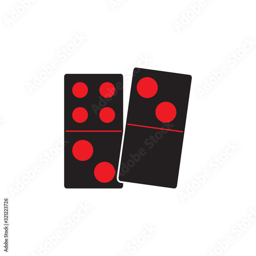 dominoes icon design vector logo template EPS 10