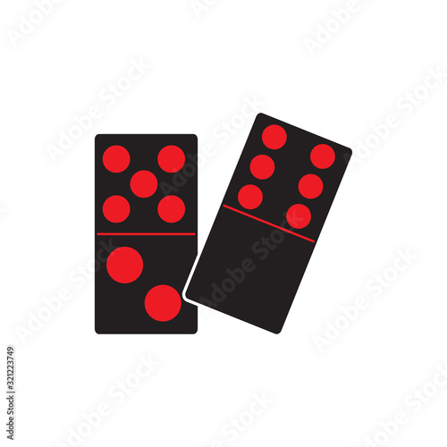 dominoes icon design vector logo template EPS 10