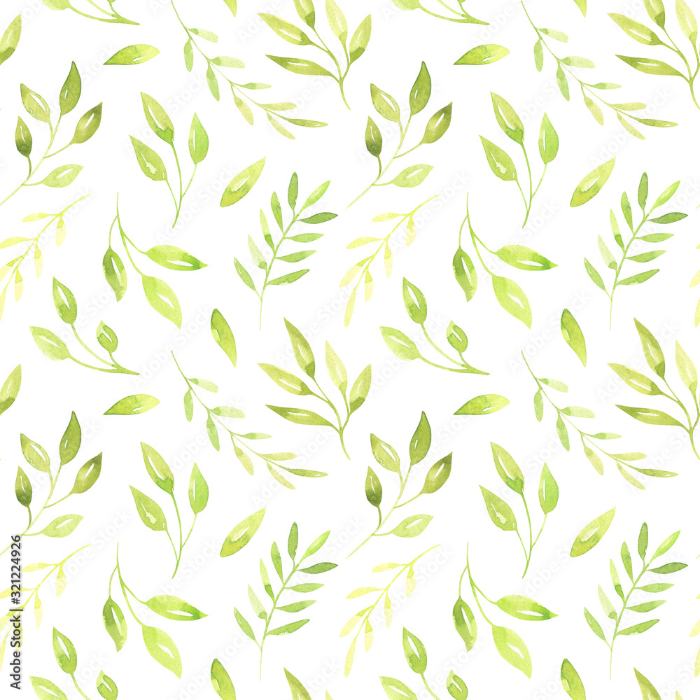 Watercolor Greenery Pattern Watercolor Greenery Pattern