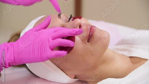 Beauty treatment and skincare concept.