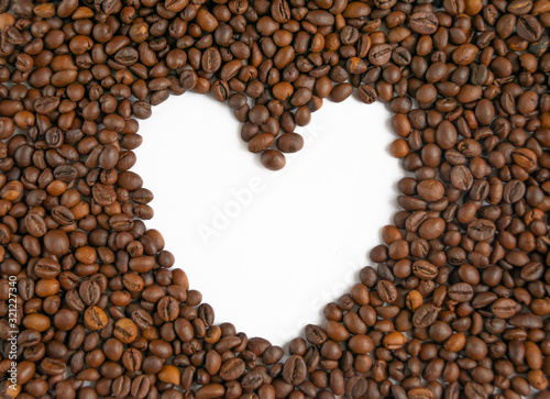 coffee beans on white background