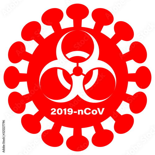 Novel coronavirus (2019-nCoV, covid19) infection vector illustration symbol