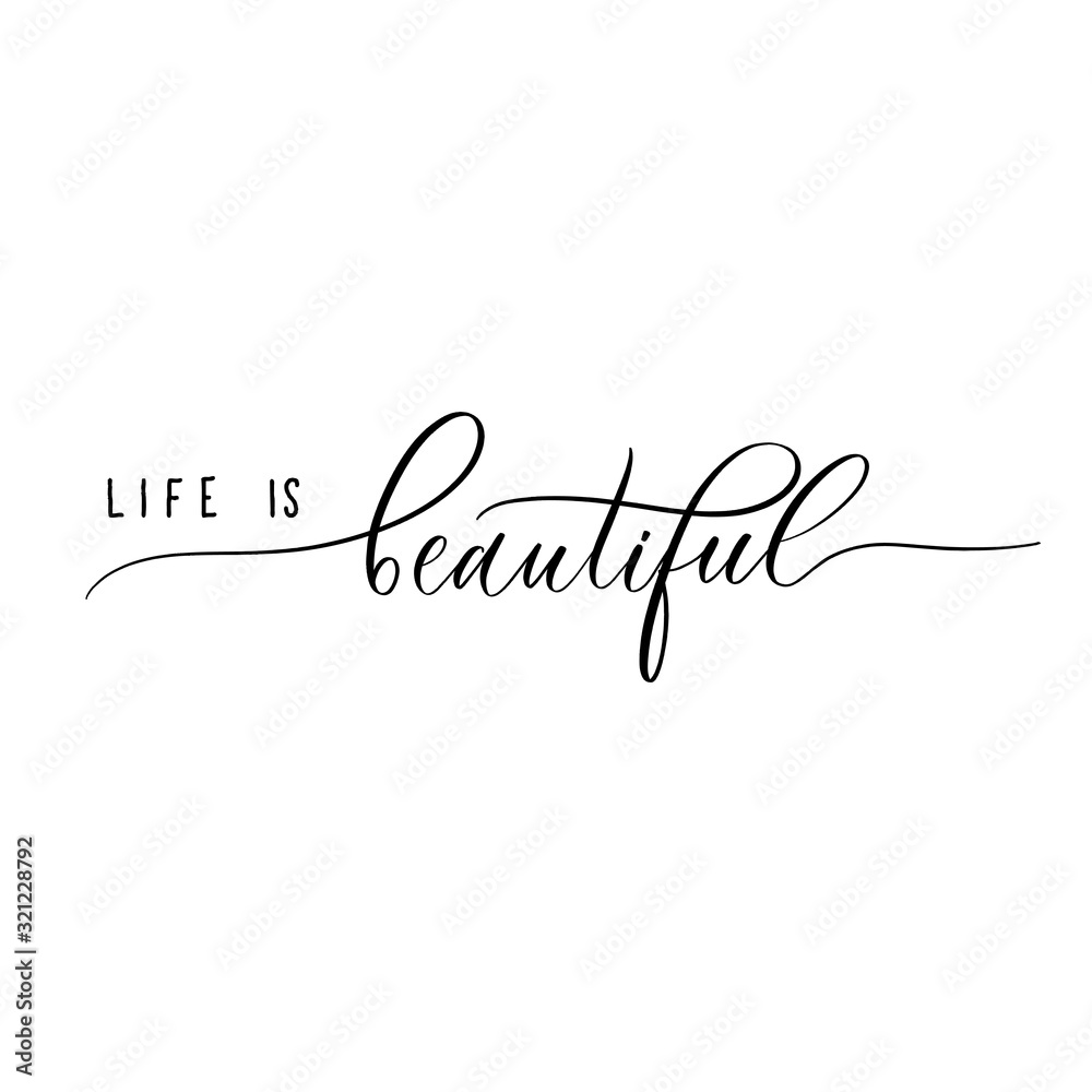 Obraz Życie jest piękne - napis napis.