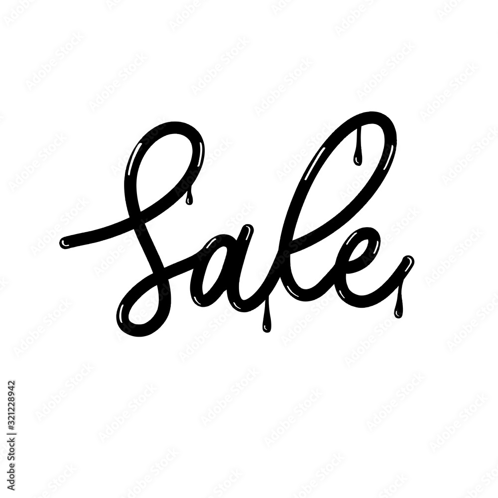 Sale - lettering inscription. Sale - lettering inscription.