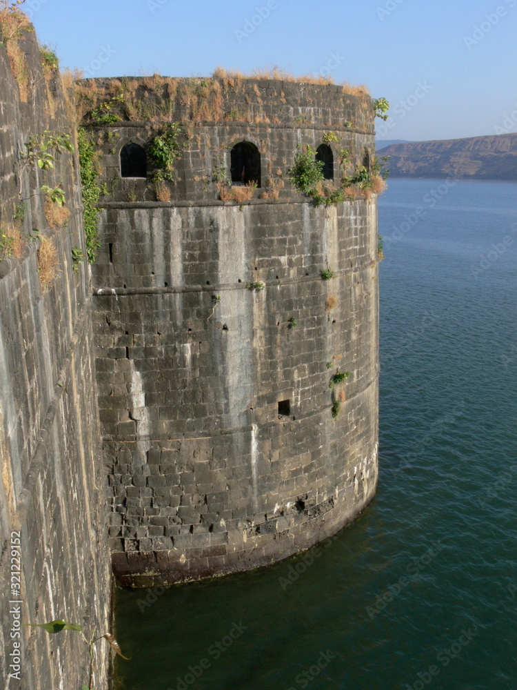 Ruins of Island fort, Janjira, Murud, Maharashtra, India | Dinodia Photo  Library