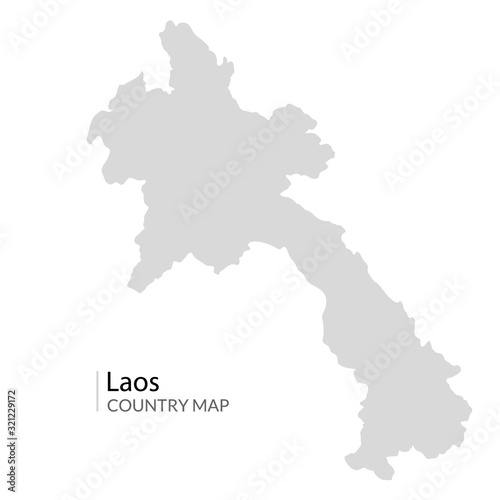 Laos vector map country. Laos near vietnam lao asia region map