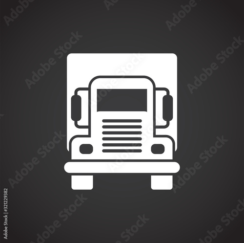 Car related icon on background for graphic and web design. Creative illustration concept symbol for web or mobile app.