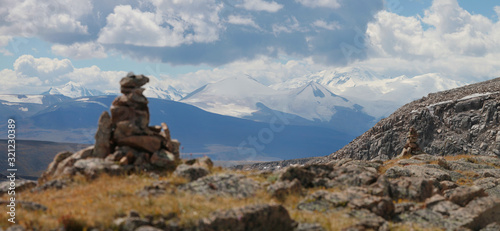 Mountains on the border of Russia, Mongolia and China, Ukok plateau, Altai 