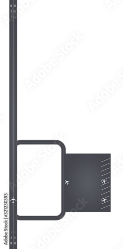 Airport runaway track. vector illustration
