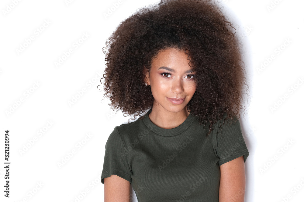 Nice portrait of natural afro-american beauty. Nice portrait of natural afro-american beauty.